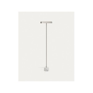 Lámpara de pie Lynor de acero cepillado con base de...