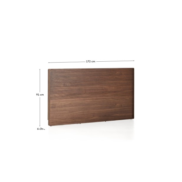 Cabecero Norlen de chapa de nogal con...