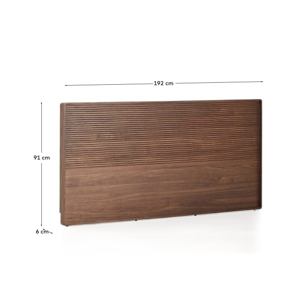 Cabecero Norlen de chapa de nogal con...