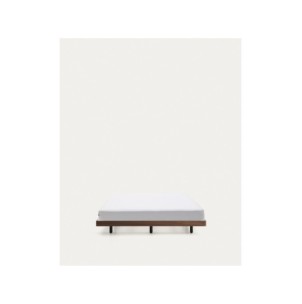 Base Norlen de chapa de nogal con acabado oscuro para...