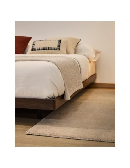 Base Norlen de chapa de nogal con acabado oscuro para colchón de 180 x 200 cm FSC Mix Credit - Kave Home