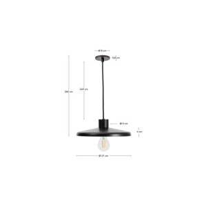 Lámpara de techo Nuvira de acero negro satinado - Kave Home 2