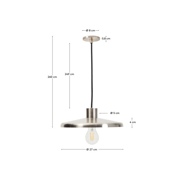 Lámpara de techo Nuvira de acero...