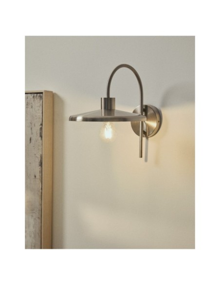Aplique de pared Nuvira de acero cepillado gris claro - Kave Home