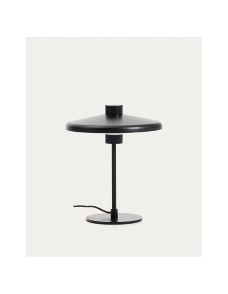 Lámpara de mesa Nuvira de acero negro satinado - Kave Home