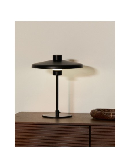 Lámpara de mesa Nuvira de acero negro satinado - Kave Home