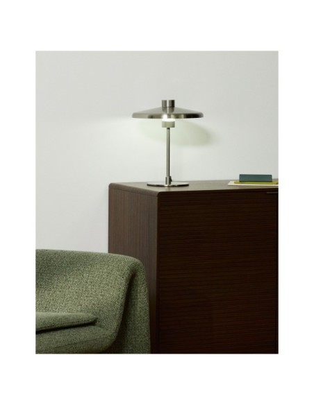 Lámpara de mesa Nuvira de acero cepillado gris claro - Kave Home