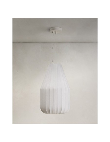 Lámpara de techo Somar de fibras sintéticas y varillas de acero Ø30 cm - Kave Home