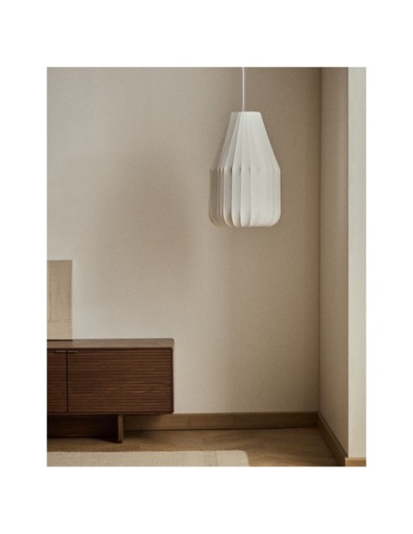 Lámpara de techo Somar de fibras sintéticas y varillas de acero Ø30 cm - Kave Home