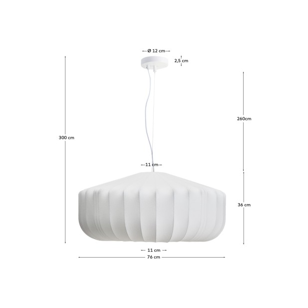 Lámpara de techo Somar de fibras...