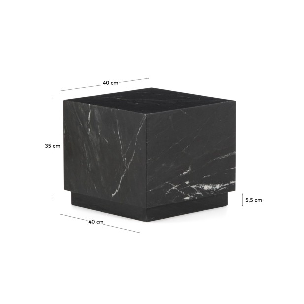 Mesa auxiliar Sorein de mármol negro...