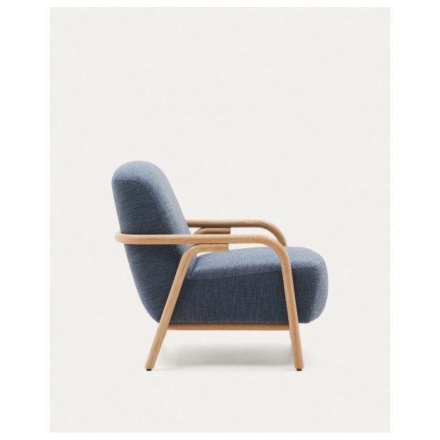 Butaca Sylo azul de madera maciza de...