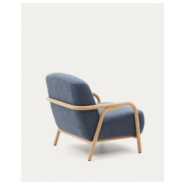 Butaca Sylo azul de madera maciza de...