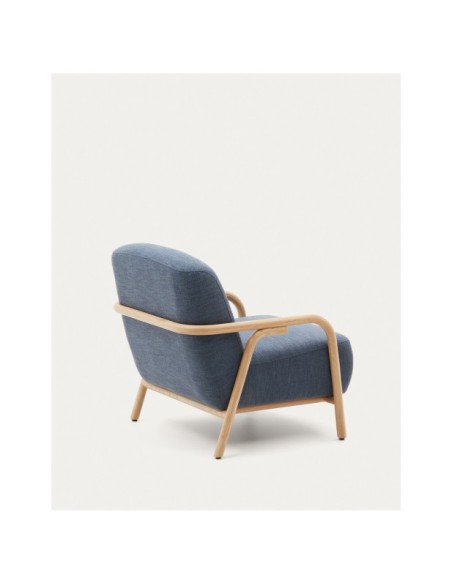 Butaca Sylo azul de madera maciza de fresno FSC 100% - Kave Home