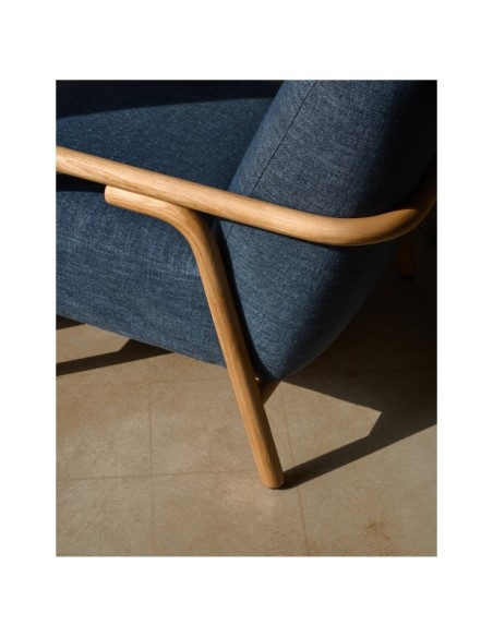 Butaca Sylo azul de madera maciza de fresno FSC 100% - Kave Home