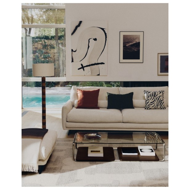 Mesa de centro Tarsel, cristal...