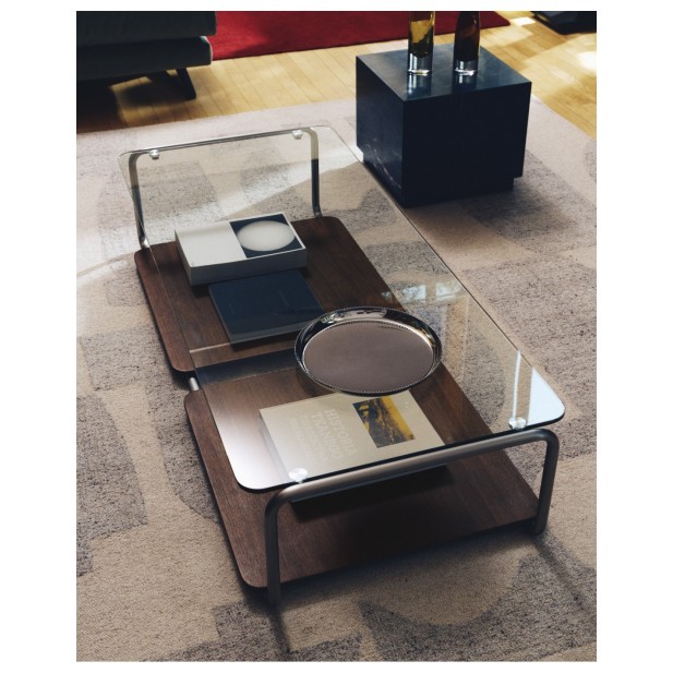 Mesa de centro Tarsel, cristal...