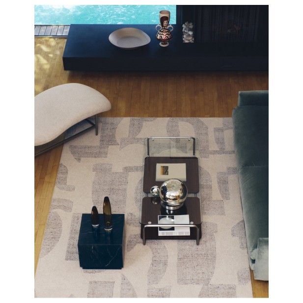 Mesa de centro Tarsel, cristal...