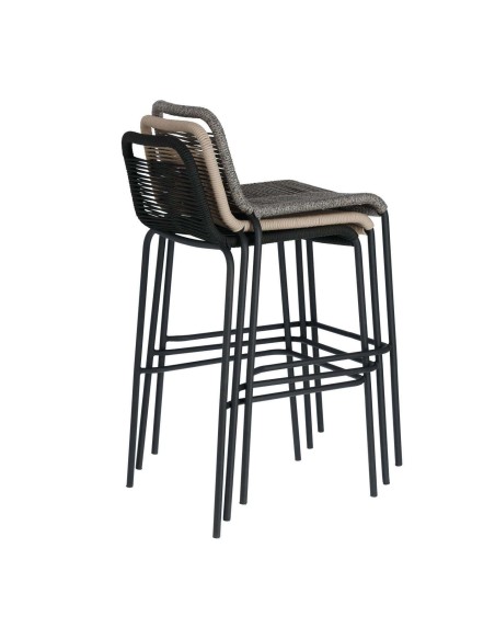 Taburete Lambton beige altura 74 cm - Kave Home