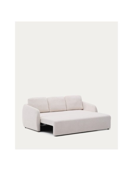 Sofá cama Laira 3 plazas de chenilla crudo 225 cm FSC Mix Credit - Kave Home