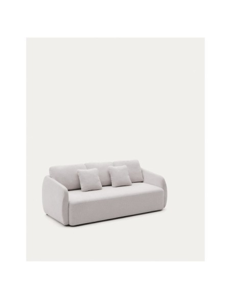 Sofá cama Laira 3 plazas de chenilla crudo 225 cm FSC Mix Credit - Kave Home