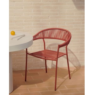 Mesa redonda Aiguablava Ø90cm cemento blanco - Kave Home 2