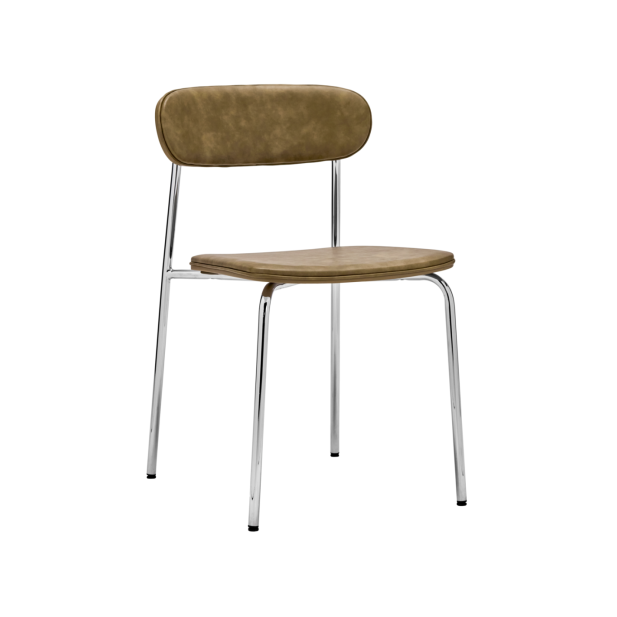 Set 2 Sillas POVA, Cromo / Caqui -...