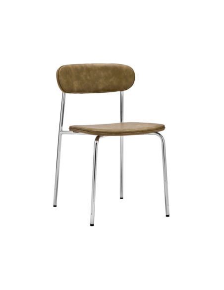 Set 2 Sillas POVA, Cromo / Caqui - House Doctor