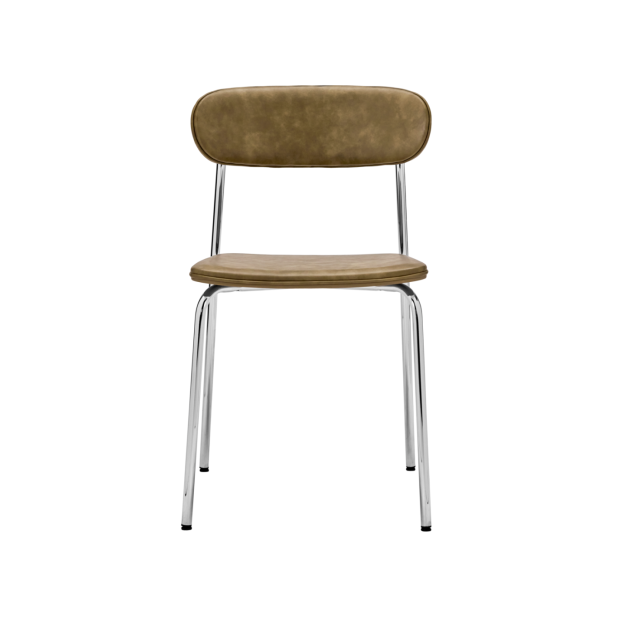 Set 2 Sillas POVA, Cromo / Caqui -...