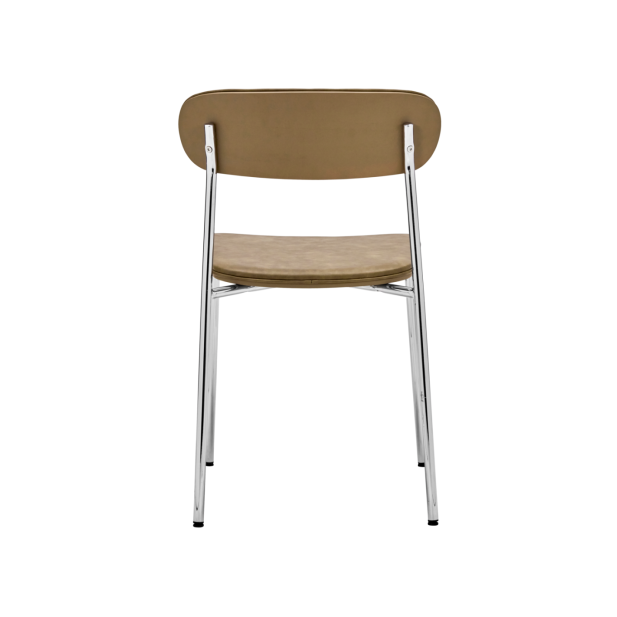 Set 2 Sillas POVA, Cromo / Caqui -...