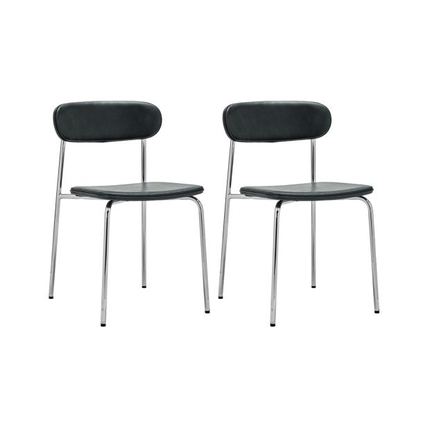 Set 2 Sillas POVA, Cromo / Verde...