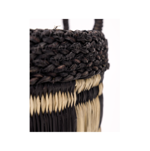 Set 3 Cestas BASKED, Negro / Natural - House Doctor 2