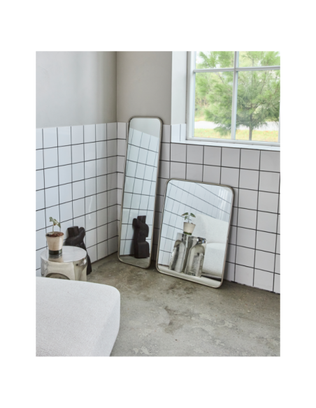 Espejo MIRROR, Acabado Plateado Cepillado - House Doctor