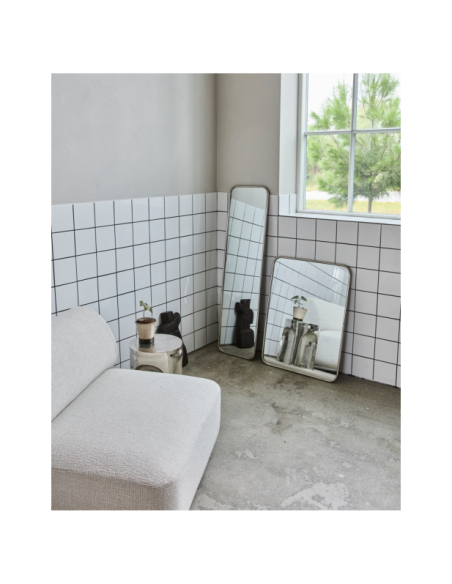 Espejo MIRROR, Acabado Plateado Cepillado - House Doctor