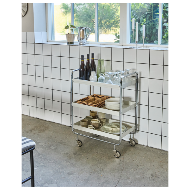 Carrito ROLL Large, Acabado Plateado...