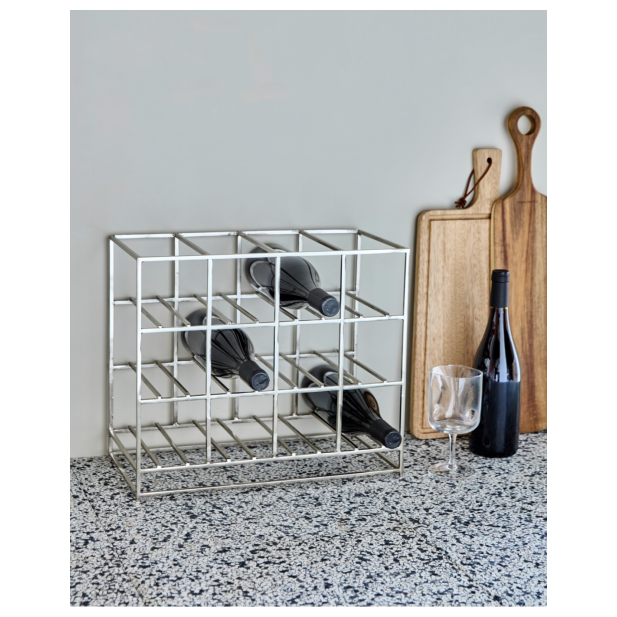 Estantería 12, Acabado Plateado -...