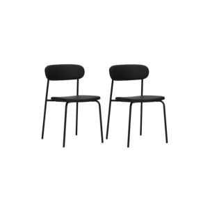 Set 2 Sillas POVA, Negro - House Doctor