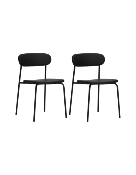 Set 2 Sillas POVA, Negro - House Doctor