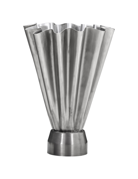 Jarrón FLOOD, Acabado Plateado Cepillado - House Doctor