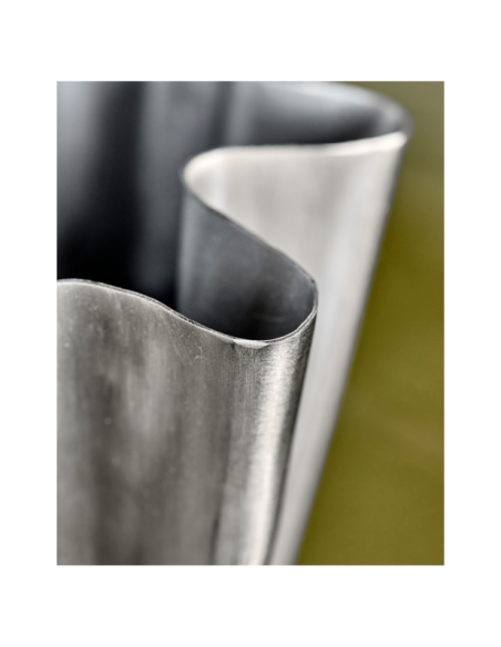 Jarrón FLOOD, Acabado Plateado Cepillado - House Doctor