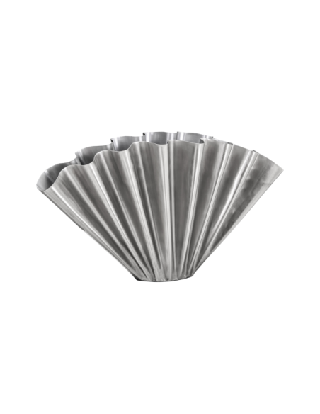 Jarrón FLOOD, Acabado Plateado Cepillado - House Doctor