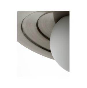 Lámpara de Techo COIN, Plateado Cepillado / Mate Blanco -... 2