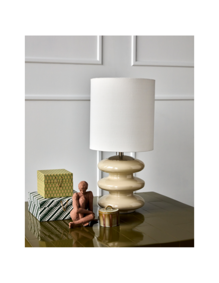 Lámpara de Mesa STEP L, Arena / Blanco Roto - House Doctor