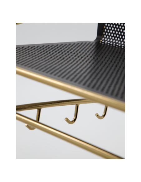 Estante WALLY, Acabado Latón Antiguo / Negro - House Doctor