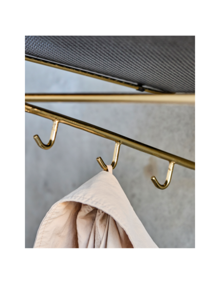 Estante WALLY, Acabado Latón Antiguo / Negro - House Doctor