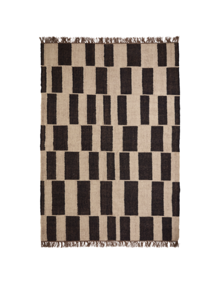 Alfombra GRAPH 230x160 cm, Negro Natural - House Doctor