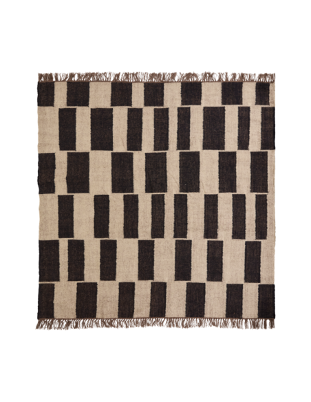 Alfombra GRAPH 180x180 cm, Negro Natural - House Doctor