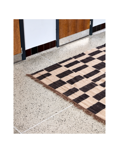Alfombra GRAPH 180x180 cm, Negro Natural - House Doctor