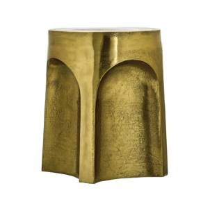 Mesita de Noche RIGA, Acabado Oro Envejecido - House Doctor