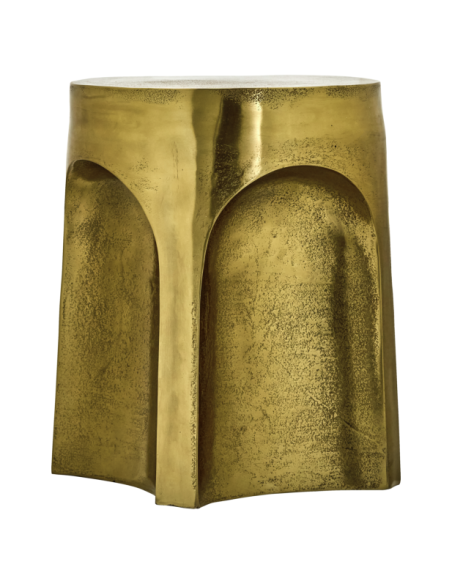 Mesita de Noche RIGA, Acabado Oro Envejecido - House Doctor